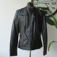 Damen Bikerjacke Gr. L schwarz Jacke Lederimitat Kunstleder Leder Look Kurz