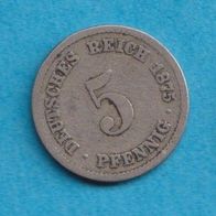 Kaiserreich 5 Pfennig 1875 A