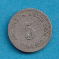 Kaiserreich 5 Pfennig 1875 C