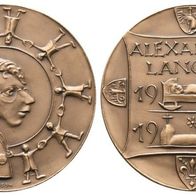 Österreich Tirol Bronzemedaille 1995 Politiker Alexander Langer (1946-1995) 50,7 mm