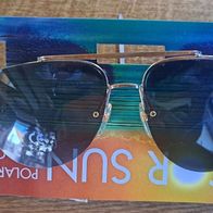 Neu! Sonnenbrille Cormoran Pilotenbrille polarisiert Brille Gold Grau