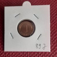 1 Pfennig BRD 1989 J. Hamburg