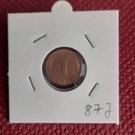 1 Pfennig BRD 1987 J. Hamburg