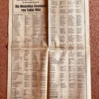 1964 Olympia Tokio 6 Seiten Hamburger Abendblatt historisch