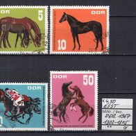 DDR 1967 Vollblutmeeting, Hoppegarten MiNr. 1302 - 1305 ESST