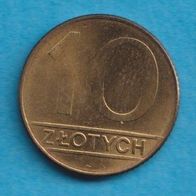 Polen 10 Zloty 1990 Münze ist Top Bild ist nicht Gut
