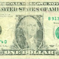 1 Dollar Schein Serie 1988 USA, genau wie auf den Bildern zu sehen