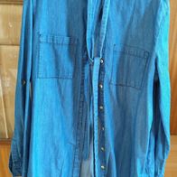 Blusen Jeansbluse Longbluse Damenbluse Größe 40