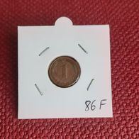 1 Pfennig BRD 1986 F. Stuttgart