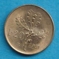 Italien 20 Lire 1981