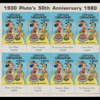 Disney Grenada Grenadinen 1980 50. Geburtstag Pluto Kleinbogen MiNr 428 postfrisch