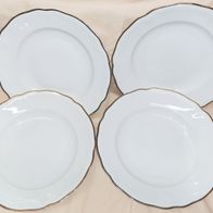 Art deco Suppenteller Bavaria Alt Schönwald 46, 4 Stück im Set, 25cm x 4cm