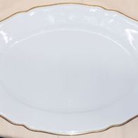 Alt Schönwald, Bavaria 36 - Servierschale, ovaler Teller Weiß, Goldrand No. 1