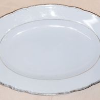 1 Servierschale 28 x 18cm von Thomas Bavaria, vintage, art deco, weiß Goldrand