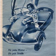 Messerschmitt Kabinenroller KR 200 / KR 175 Original Prospekt (1955)