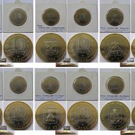 2005, set of 6 pcs10-ruble commemorative coins, series: Regions of Russia