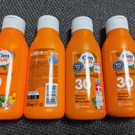 4 x Cien Sun Sonnenschutz Sonnenmilch, LSF 30 Hoch, 250 ml Neu