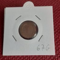 1 Pfennig BRD 1967 G. Karlsruhe