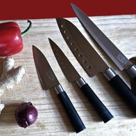 4-teiliges Küchenmesser-Set aus Edelstahl -neu