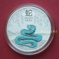 1 x 1 Oz Unzen Australien Lunar III 2025 Schlange Snake Color Farbe st