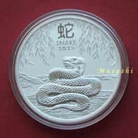 1 x 1 Oz Unze Australien Lunar III 2025 Schlange Snake st