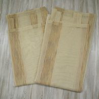 Gardinen Schlaufenschals 2 x hellbeige gestreift * gebraucht/neuwertig*