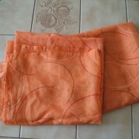 Gardinen Schlaufenschals 2 x apricot gemustert * gebraucht*