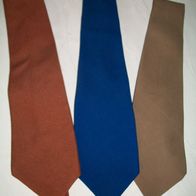 Vintage Krawatten im uni-farbigen Design aus den 70-er/80-er Jahren