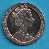 Isle of Man 1989 1 Crown Visit of Queen Elizabeht II & Prinz Philip