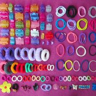 Konvolut 175 tlg Haarschmuck Gummis Klammern Krebse Zopfhalter Spangen Butterfly