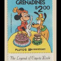 Disney Grenada Grenadinen 1980 50. Geburtstag Pluto Einzelmarke MiNr 428