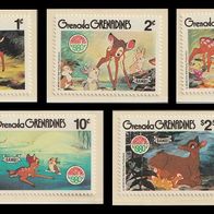 Disney Grenada Grenadinen 1980 Weihnachten Satz MiNr 418-26 postfrisch
