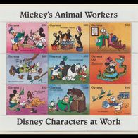Disney Guyana 1996 Tierpfleger Kleinbogen postfrisch