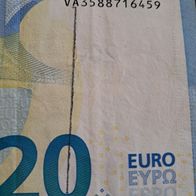 Fehldruck 20 Euro Schein Banknote Druckfehler