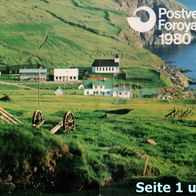 Dänemark - Färöer Jahreszusammenstellung 1980 als mehrseitiges Faltblatt