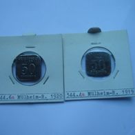 Kriegsgeld - 50Pfenning 1919 und 1920 Mülheim a.d. Ruhr