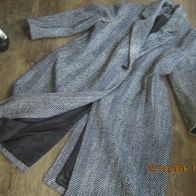 Da Mantel schwarz-weiß gr 48 Fischgrätmuster mit Taschen