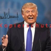 Donald Trump -- signiertes Foto ( Repro ) aus Privatsammlung -al-