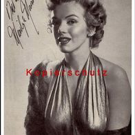 Marilyn Monroe (1) -- signiertes Foto (Repro) aus Privatsammlung -al-