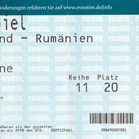 Ticket Deutschland vs Rumänien 12.9.2007 DFB FRF Köln România Romania Roumanie
