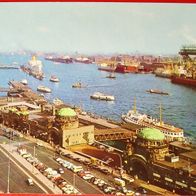 AK Hamburg um 1965 Hafen St.-Pauli-Landungsbrücken Schiffe Dampfer Ansichtskarte