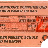 Ticket FC Bayern München vs VfB Stuttgart 29.11.1986 Eintrittskarte Fußball FCB