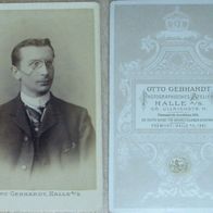 CdV 1900 Halle Saale Junger Mann Brille - Porträt