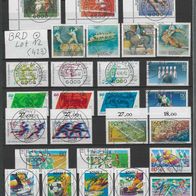 BRD / Bund Lot 12 gestempelt 13 komplette Sportsätze aus 1979 - 95 s. Scan (423)