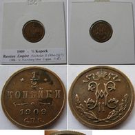 1909, Russian Empire, ½ Kopeck