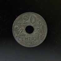 Frankreich 20 Centimes 1943 (Zn)