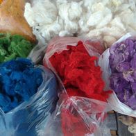 Filzwolle Rohwolle Schafwolle Locken Leicester Schaf 1 Kg