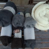 Filzwolle Rohwolle Schafwolle grau-töne und weiß 1.078 g