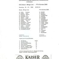 Eishockey PRG EHC Black Wings Linz - PTA Kärnten 2006 Klagenfurt 2.1.1999 Hockey