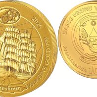 Ruanda Goldmünze 1/12 Unze 100 RWF 2026 Kruzenshtern